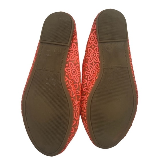 Cherokee Hot Pink Lace Slip On Ballet Flats Size 5 Girl's - Picture 9 of 9